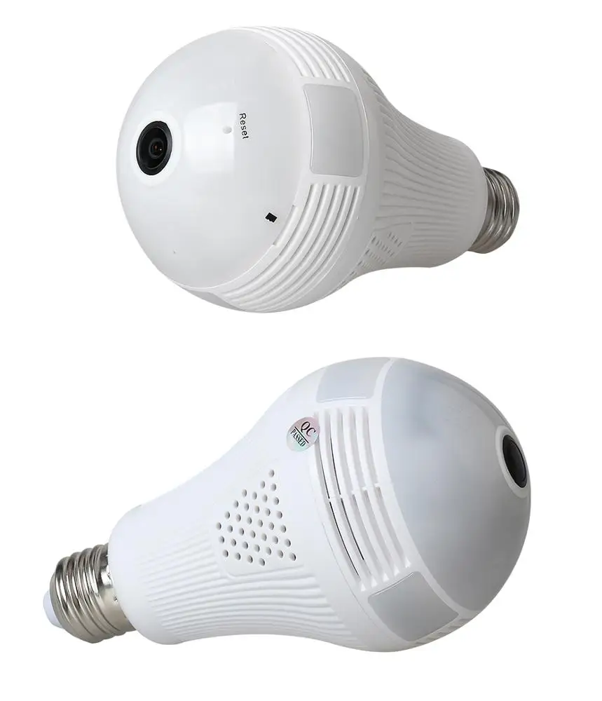 Two Year Warranty Two Way Audio Wifi Panoramic Pir Surveillance Light Bulb Security Camera
