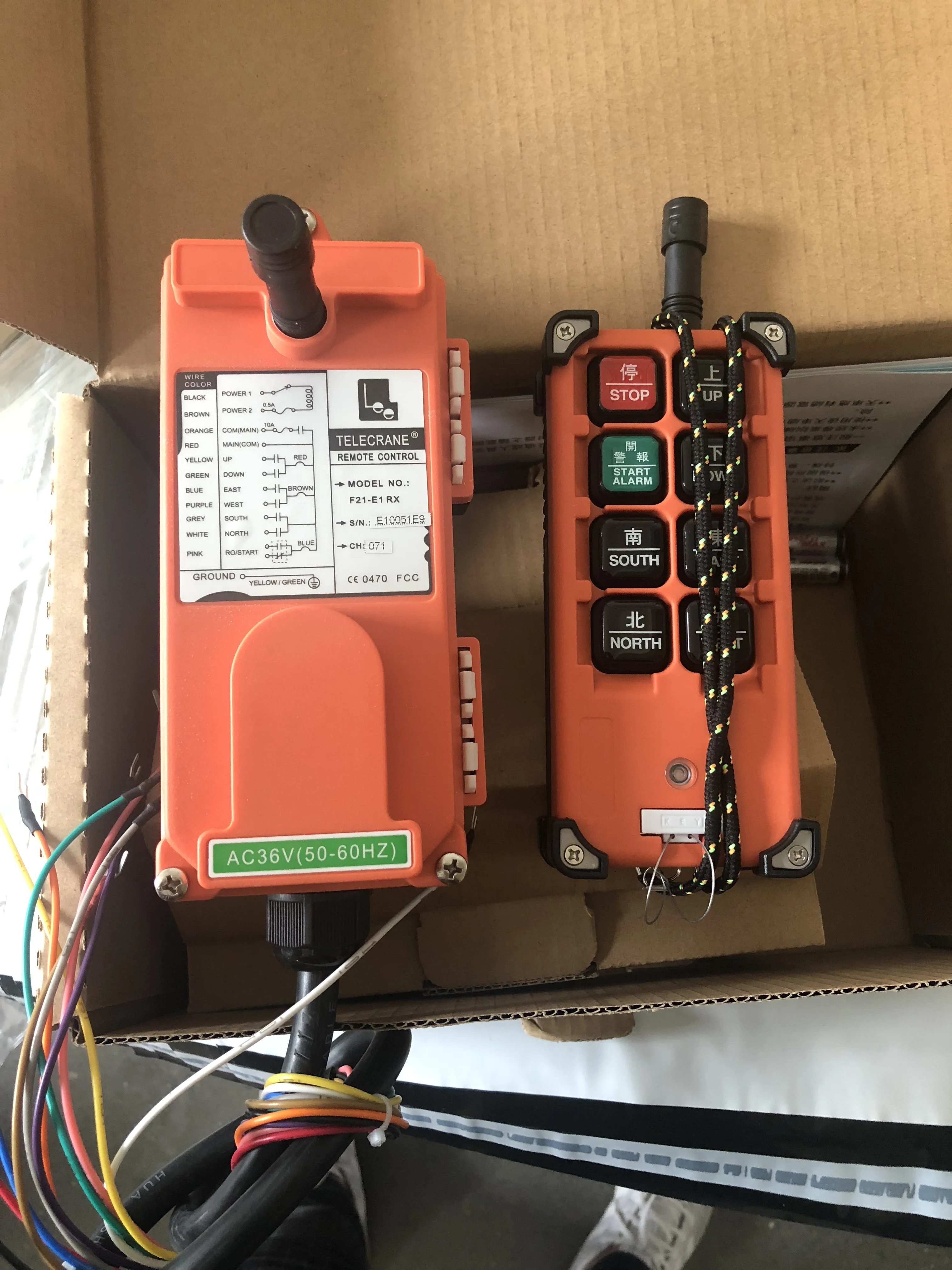 TELEcrane 8 кнопки клавиши F21-E1B высокое качество AC380V/220V/36V беспроводной пульт дистанционного радиоуправления для крана и лебедки