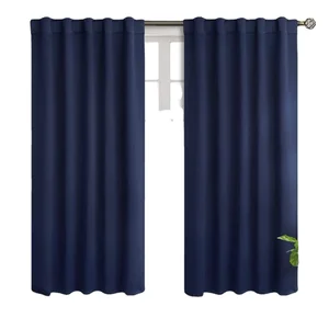 100% Polyester Blackout Grommets Bedroom Window Fabric Blackout Curtains for the Living Room