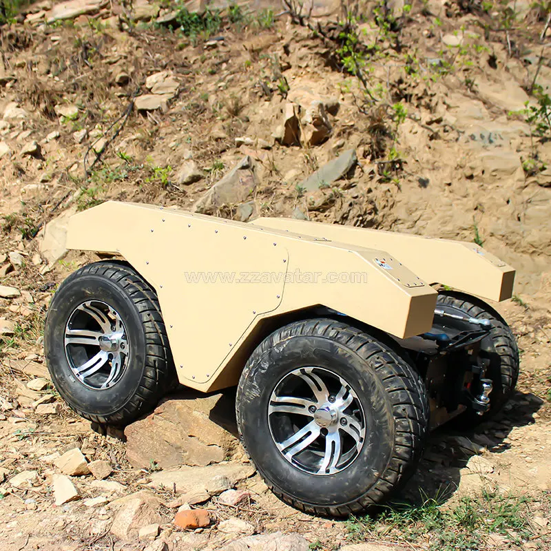 UGV Robot Chassis Armored Wheeled Electric Car All Terrain Chassis