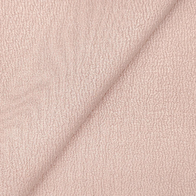 Plain Dyed Stretch Crepe Fabric for Dress, China Wholesale Polyester Thick Crepe Suede Fabrics for Sale/ details