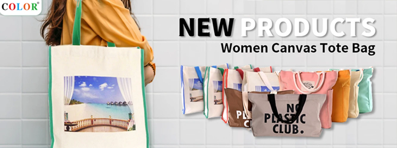 Custom Printed Cotton Canvas Tote Bag 3040 Cm Fabric Rectangular