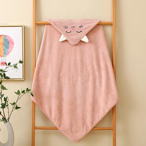 OEM/ODM Coral Fleece Kids Bathrobe Organinc Baby Animal Washcloths Windproof Cartoon Baby Bath Towels Soft Newborn Hooded