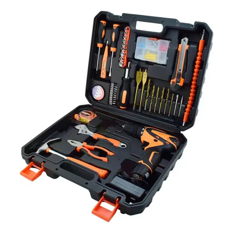 100 Piece Metal Hand Tool Set for Home Repair Mult Outils With Ratchet Bit Customizable for Mechanics Machine Use OEM Supported