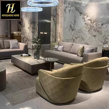 Fashion Furniture Reception Velvet Fabric Elegance Nordic Single Sofa For Relax Living Room Chair