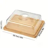 Medium square butter box (lid with handle) 25.7*20.1*7.3cm