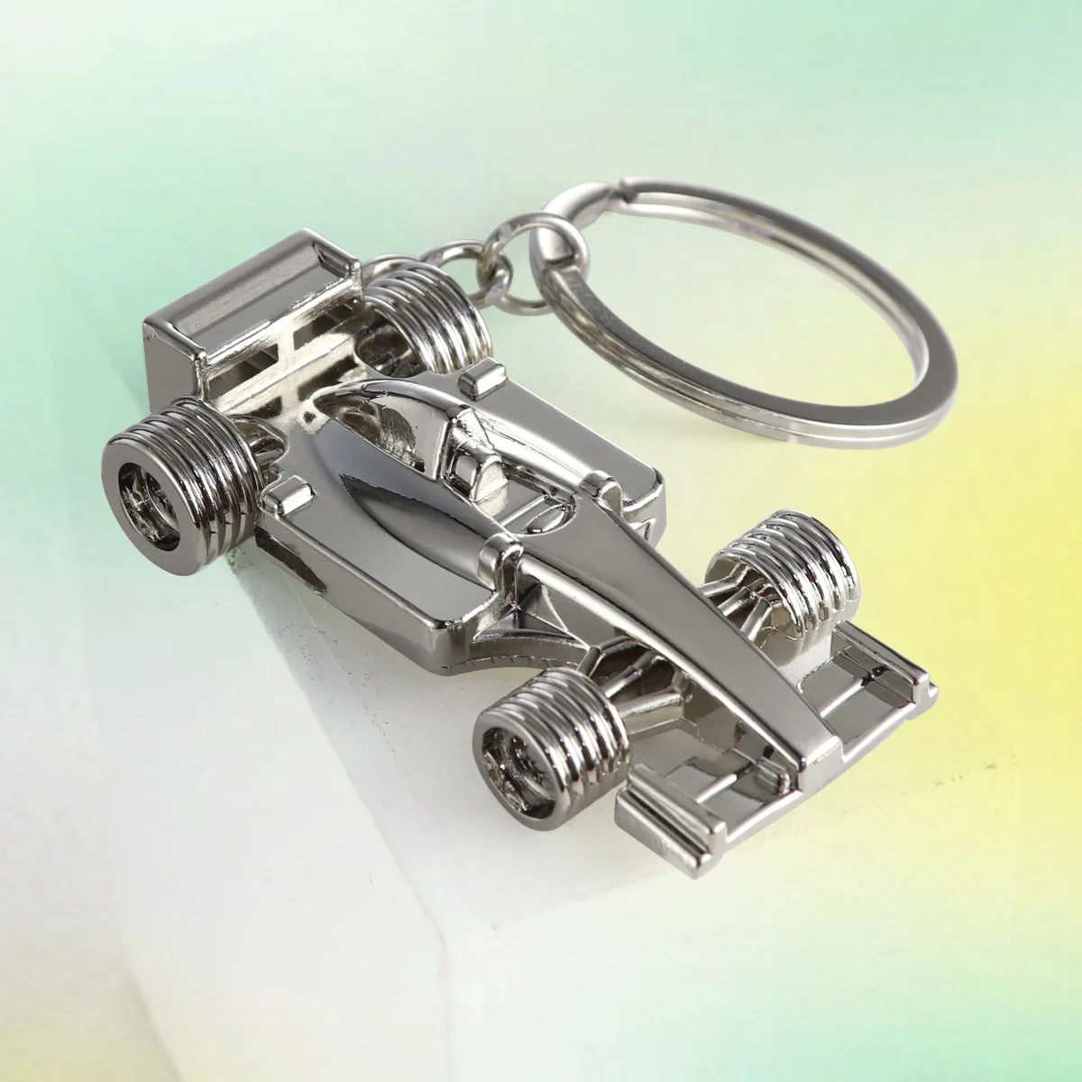 Custom Sublimation Personalized 3d Metal Keyring F1 Racing Key Chains Business Gifts Metal All-Wheel Car Keychain