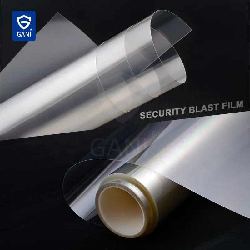 Safety Explosion Proof Film Clear Anti Shatter Safety Film 12 Mil