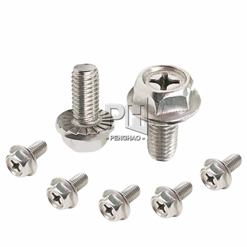 6-32*6歯付き六角コンピューターPCケースハードドライブ