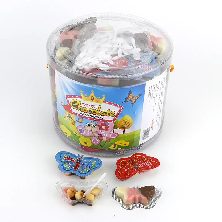 3 Colors Chocolate Butterfly Shaped Biscuits - Delicious Sweet