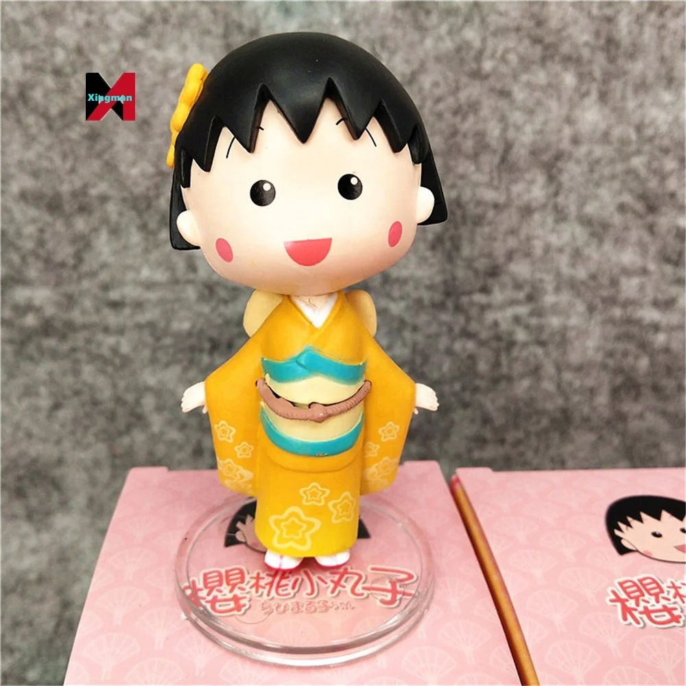 Mini Pvc Anime Figurine Model Toy Gifts Mystery Action Figure Chibi Maruko Chan Kimono Blind Box Toys