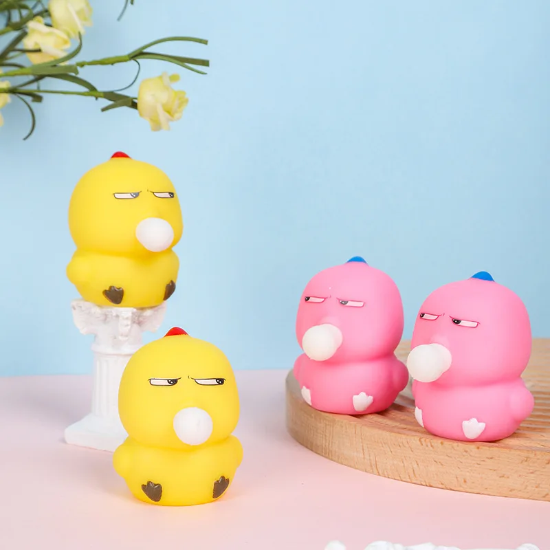 Children Squish Cute Duck Shape Funny Decompression Squeeze Toys Bubble ...