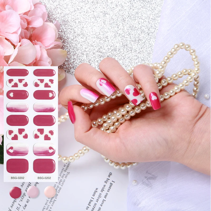 Factory Korean Nail Stickers Bulk Nontoxic Long Lasting Nail Logo