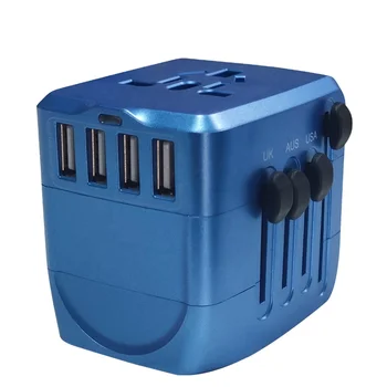Worldplug International All in One Universal Travel Adapter Plug With 4 USB Ports 3.4A For Amazon Iphone Watch