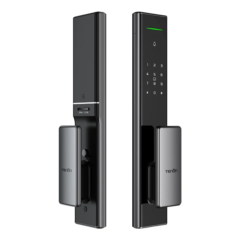 Tenon A5 Smart Keyless Automatic Electronic Push Pull Door Lock Security Tuya App RFID Controlled Digital Password WiFi