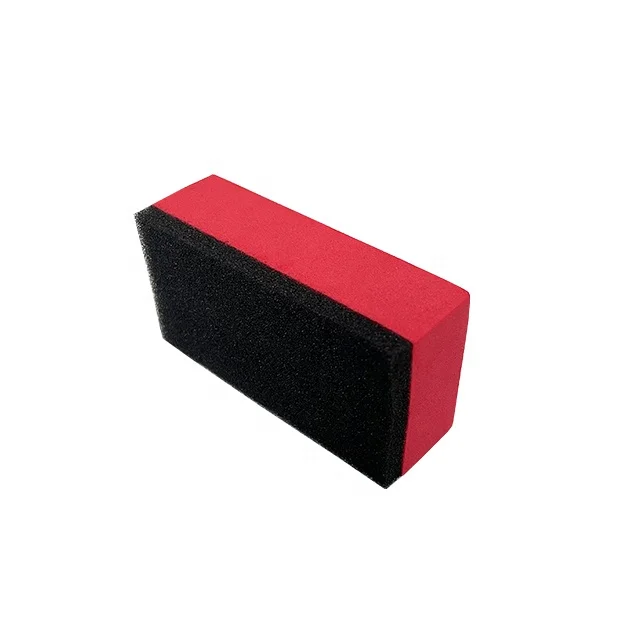 Красные квадратные поролоновые прокладки 80*40*25 мм губка-аппликатор для ухода за автомобилем полировки очистки восковой