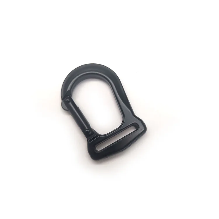 Climbing Rope Safety Spring Hook Rope Belt Carabiner Electrophoretic Black Snap Hook