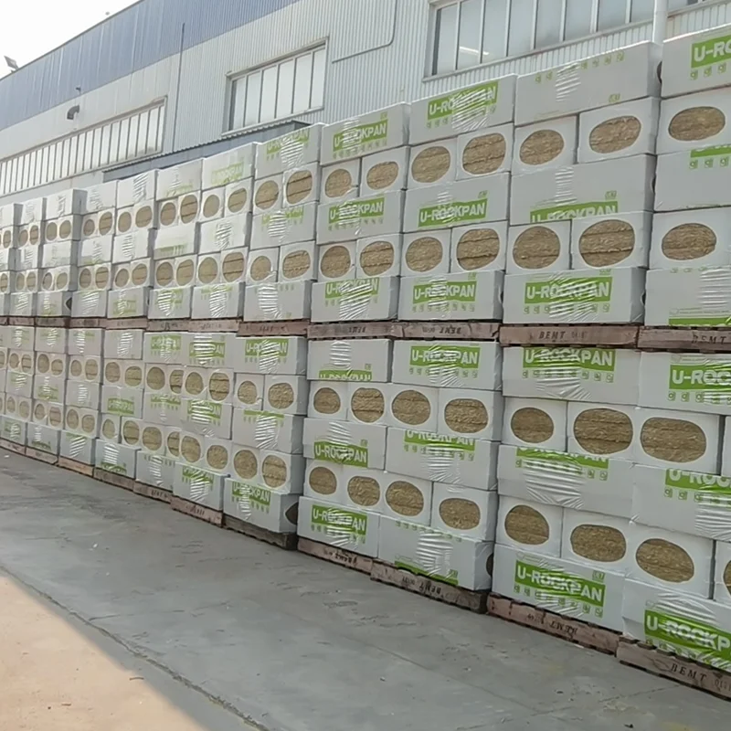 Soundproof High Density Insulation Material with Black Tissue 50mm Wall Insulation Rock Wool Board