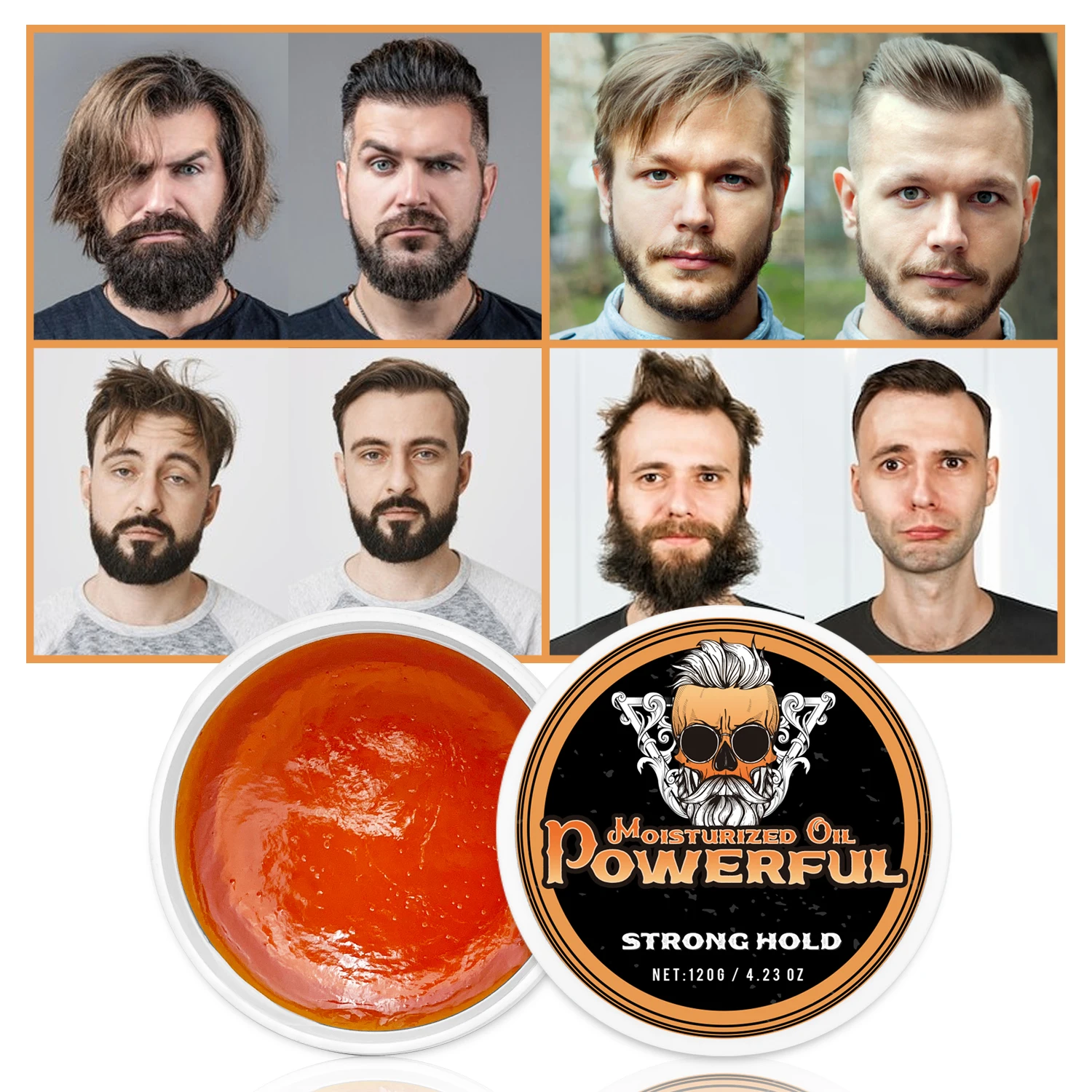Customized Hair Style Gel Pomade Men's Hair Style Product Edge Control ...
