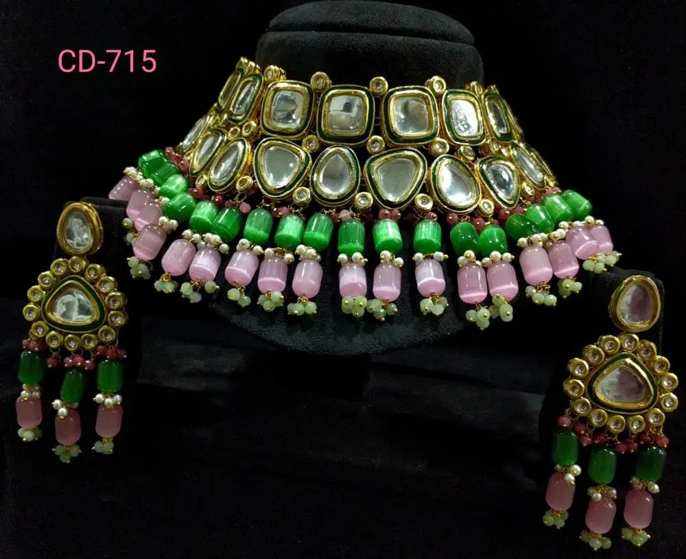 Authentic Look Unshape Polki Kundan 