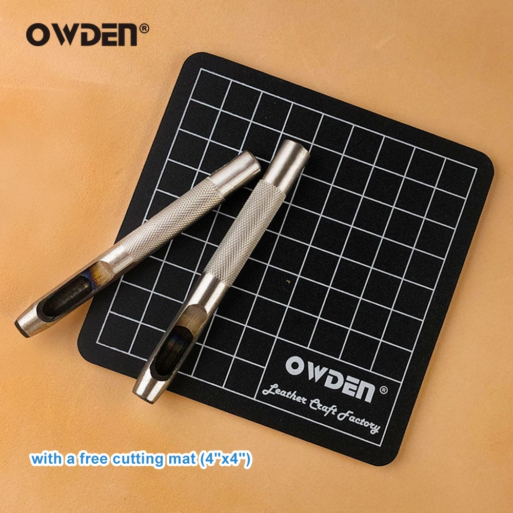 Owden Professional 6pcs Leather Hollow Punch Set Diy Punching Holes