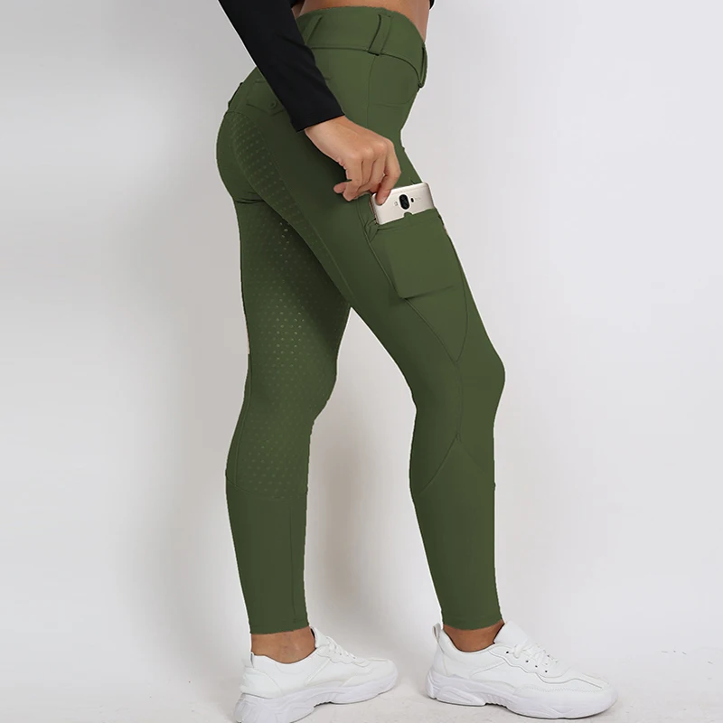 Shop Our Ready to Ship Dark Green Full Seat Silicone Jodhpurs