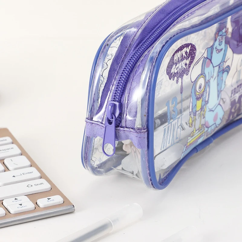 Made in China Custom Printed Eco-friendly PVC Clear Zipper Bags for Stationery Packaging Bags