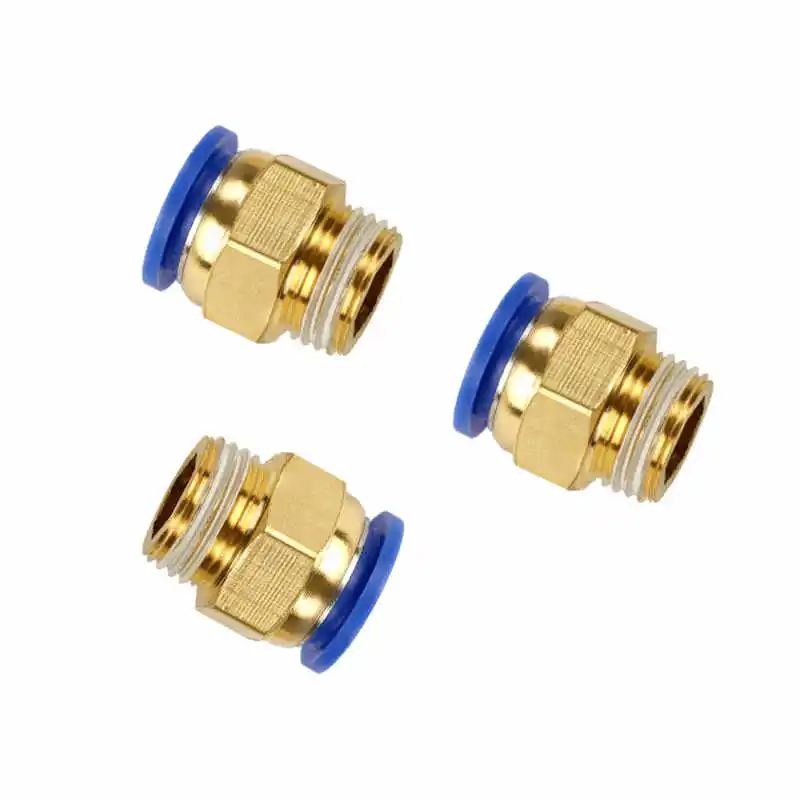 Fevas 1/8 1/4 3/8 1/2 BSPT Male Thread to 6mm 8mm 10mm 12mm Hole Tube Air Pneumatic Straight Quick Connector Fittings Color: Tube 12mm, Specification: 1/2 