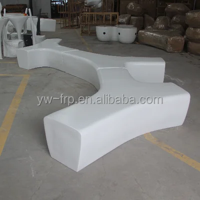 Garden Benches Modern Y Letter Bench Leisure Fiberglass Seat Patio ...