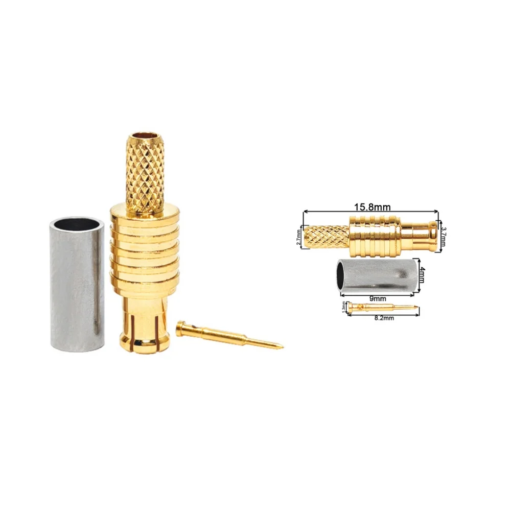 RF Coaxial Connector MCX Male Connector Crimp for RG174,RG316.LMR100, Coaxial Cable