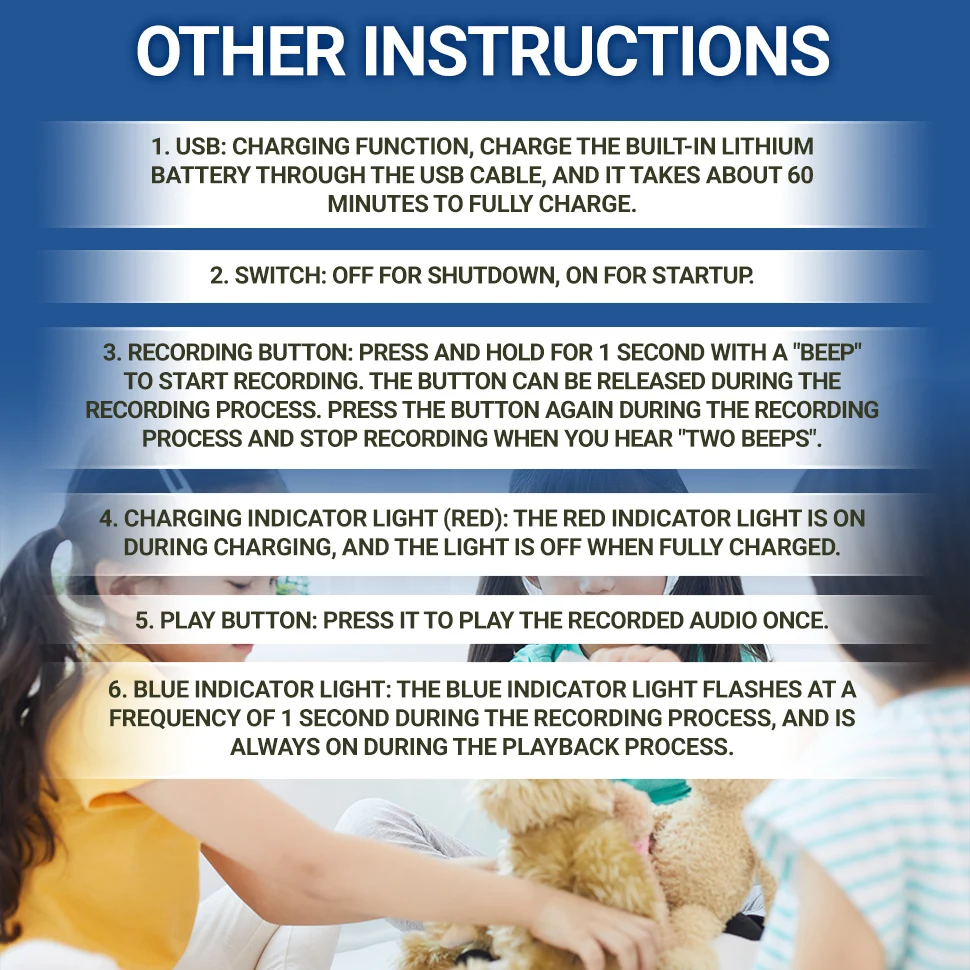 Doll Voice Recorder Recordable Sound Box Voice Sound Recorders For