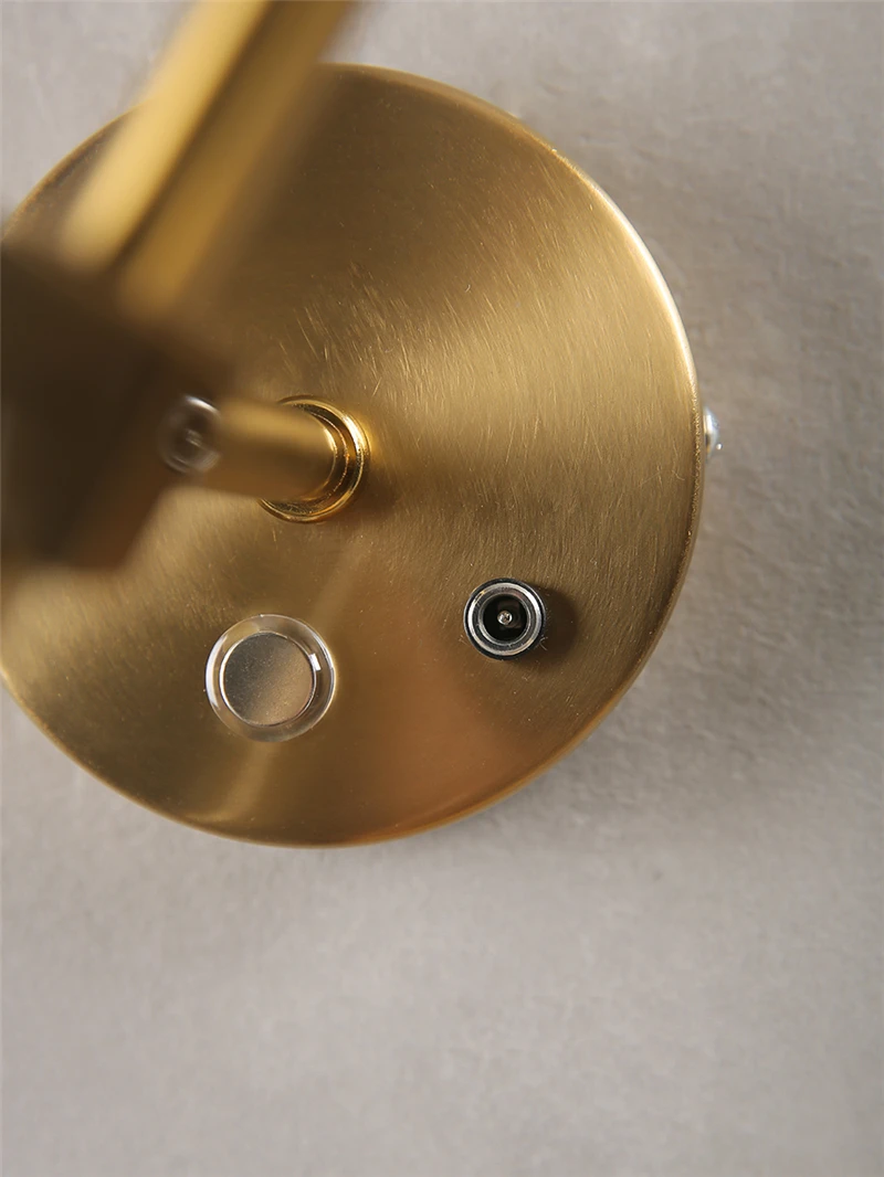 Modern Led Wall Lights Battery Operated Touch Switch Gold Wall Light