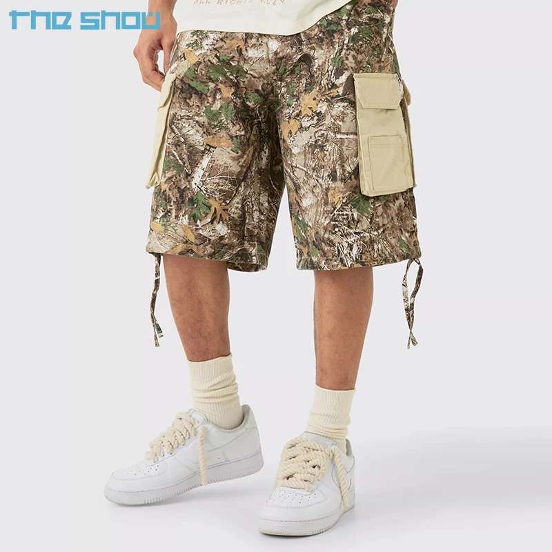 Shop Custom Summer Baggy Real Tree Digital Print Shorts