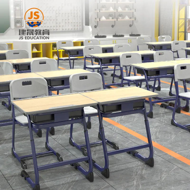 HY0235 Popular Design School Furniture Student Desk and Chair