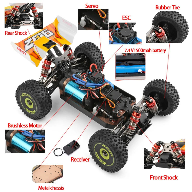 2025 New 144001 144010 2.4G Racing RC Car - High Speed Fun