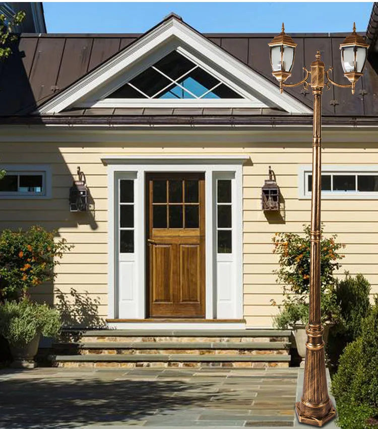 Outdoor Villa Courtyard Light Waterproof Post Led Modern Garden Street Light Fixituer IP65 Antique Road Lamp