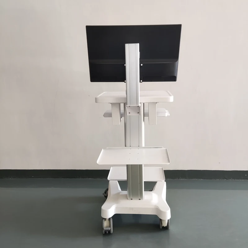 New Pattern Doctor Check-in Cart Nursing Cart Computer Trolly with Wheels and Keyboard Tray
