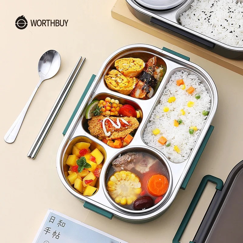 WORTHBUY Cute Japanese Lunch Box for Kids Portable Outdoor