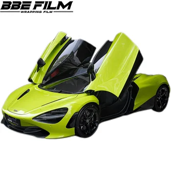 BBE New Fashion PET Super Flash Green Car Color Change Changing Paint Protection Films Anti-Scratch Sticker Decal