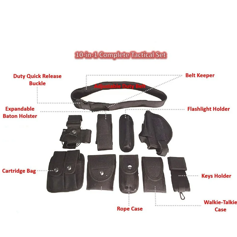 Security Tactical Duty Belt Modular Equipment Hunting Game Versatile Utility Adjustable Accessories Belt With Tool Pouches