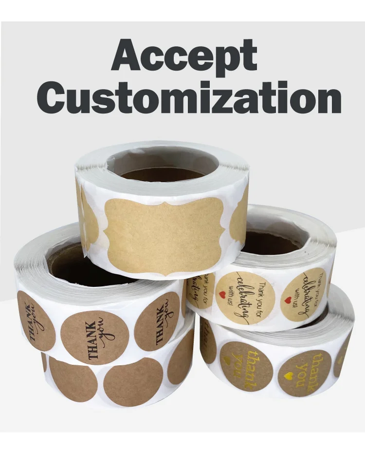 High Quality Customs For Krafts Sheetsbrown Organic Kraft Sticker