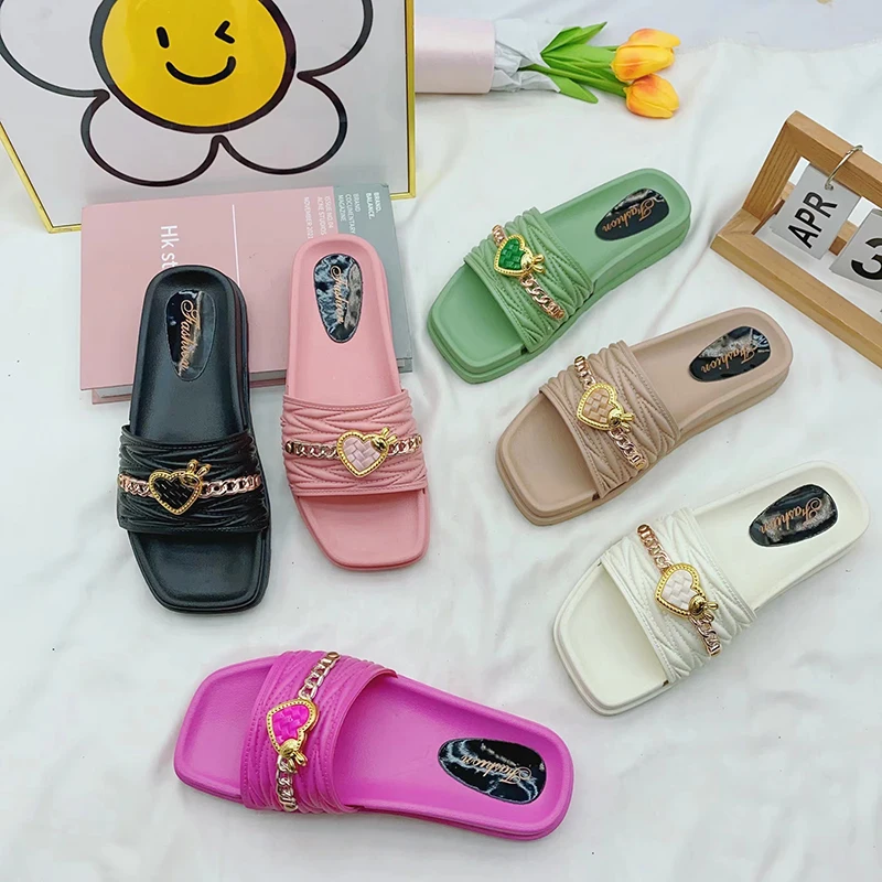 Malaysia Hot Sale New Outdoor Multiple Colors Fashionable Slipper Bow Decoration Slipper Classic Women Sandals slippers