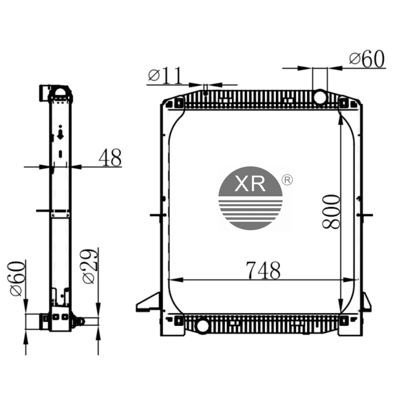 Heavy Duty Truck Radiator Factory Produce Aluminum Radiator For Iveco