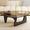 Tinted glass + black solid wood legs