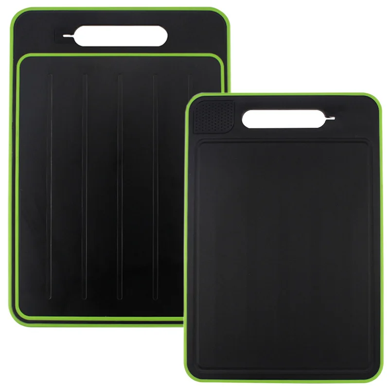 Double Side Defrosting Tray With Cutting Board and Knife Sharpener