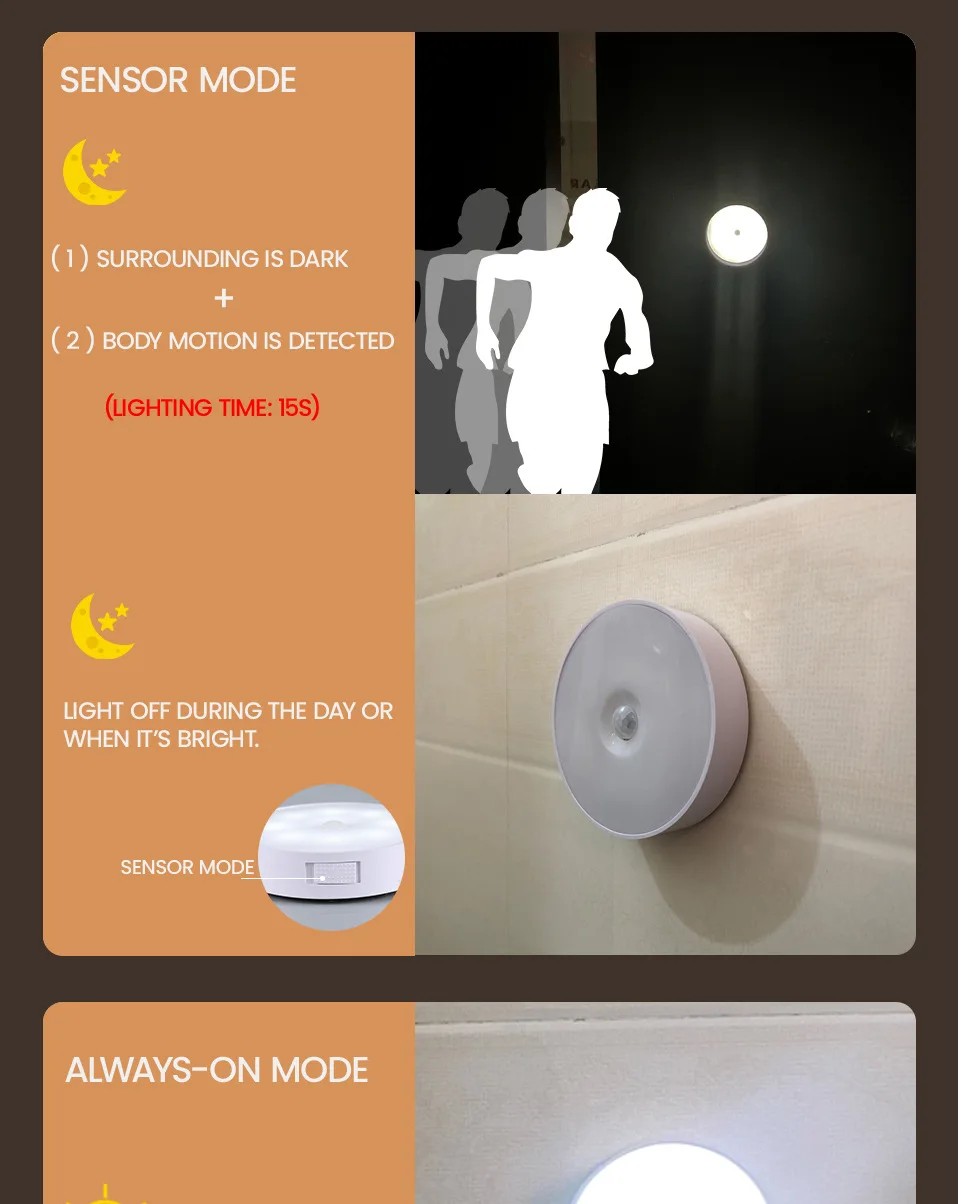 product new led motion sensor wall lamp indoor usb rechargeable solar wall light charging indoor emergency night light-40