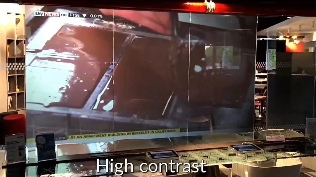 Transparent Hologram 3d Adhesive Rear Projection Film For Window Glass