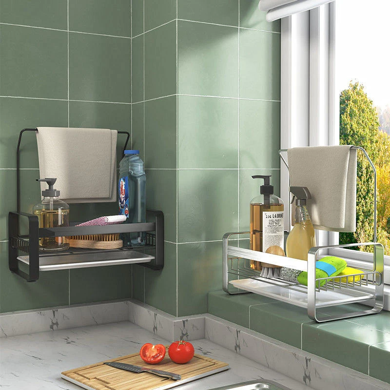 Hot Multifunction Sink Kitchen Storage Stand Sink Towel Holder Sponge