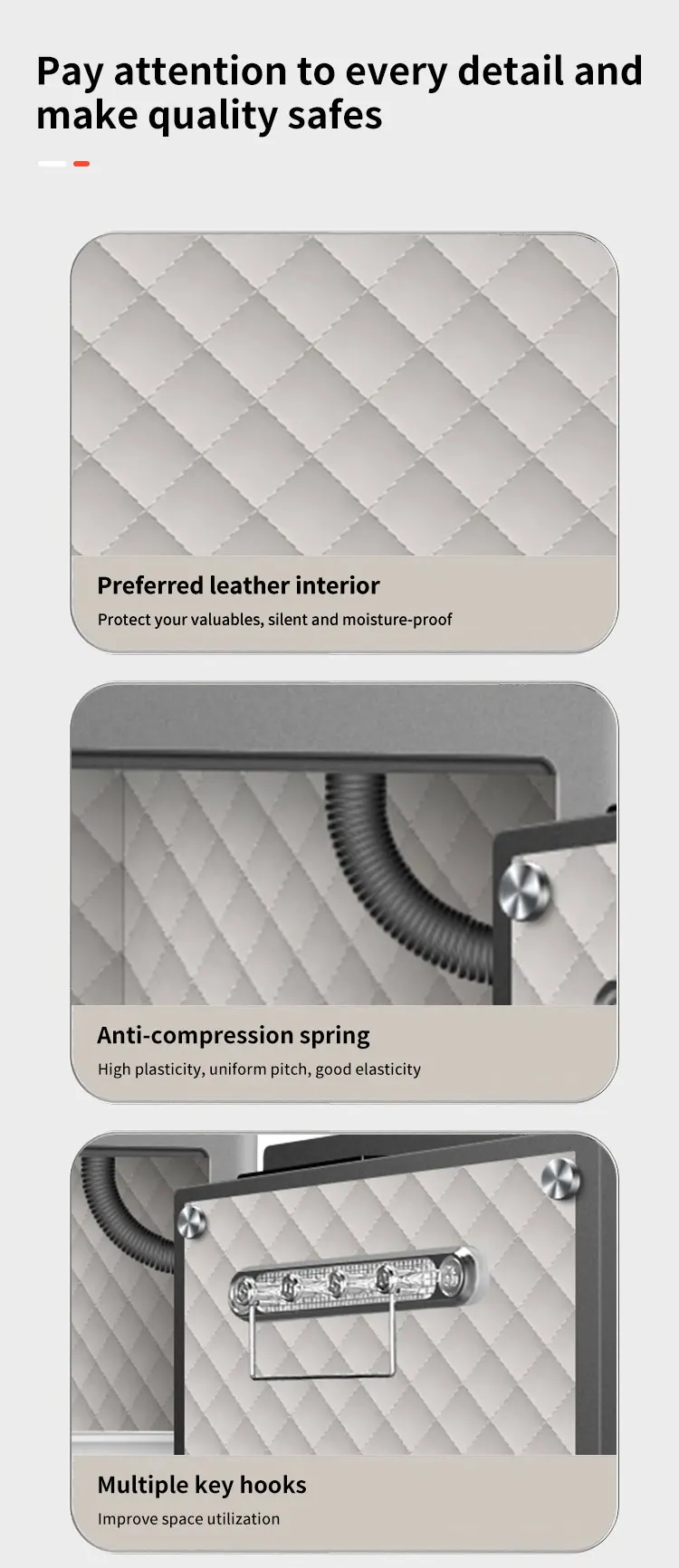 CEQSAFE Anti-Theft Security TUYA APP WIFI Safe Deposit Box with Fingerprint Lock Steel Material for Home Bank Office Hotel factory