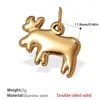Pj454g double-sided solid gold pendant